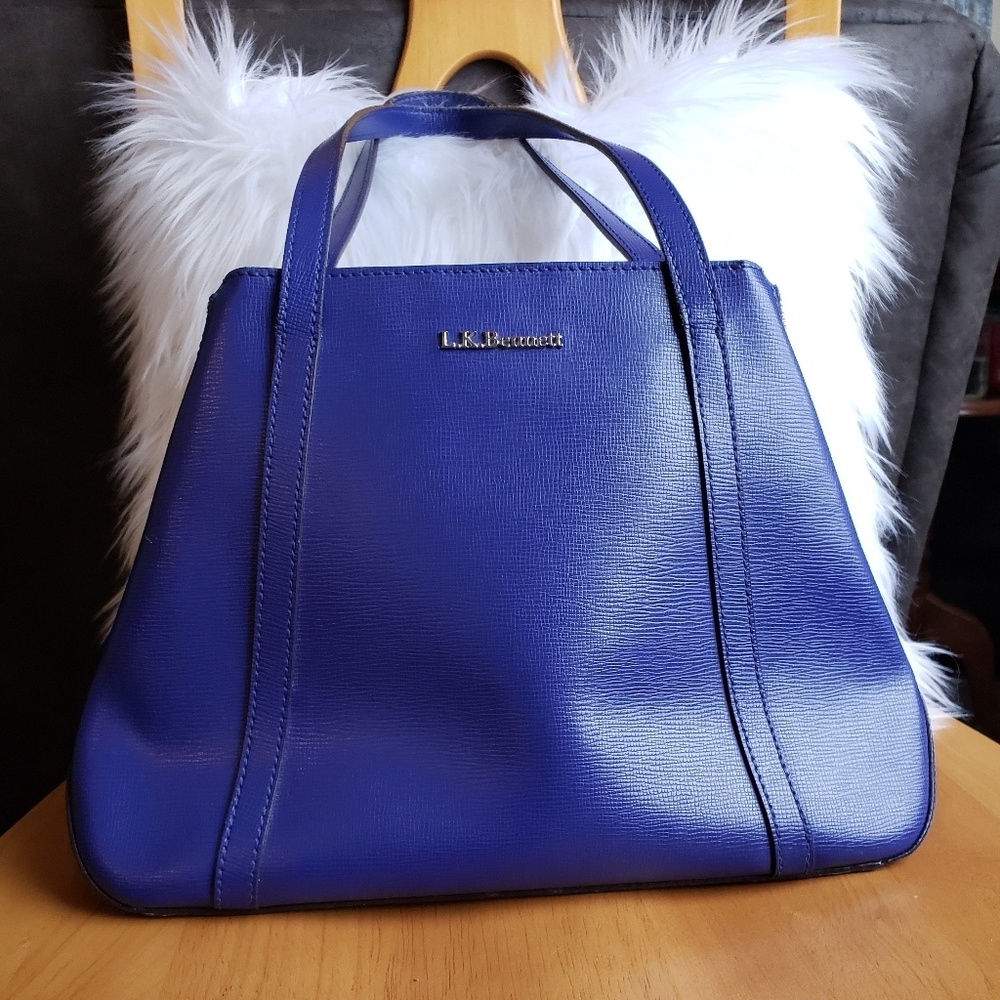 LK BENNETT blue winged purse